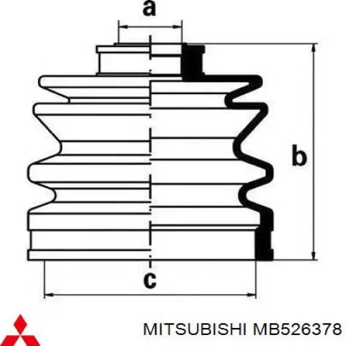 MB526378 Mitsubishi fuelle, árbol de transmisión delantero exterior