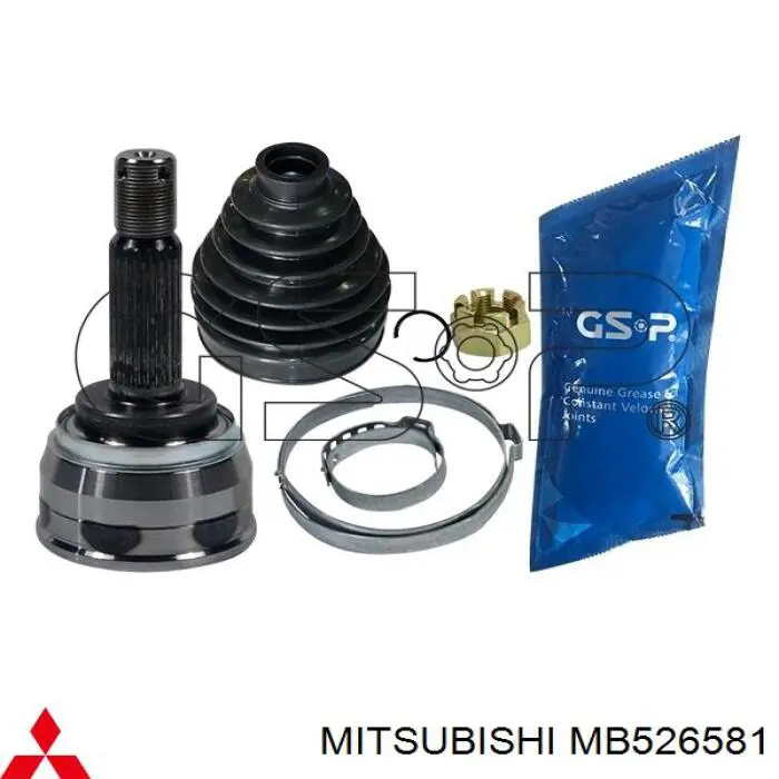 MB526581 Mitsubishi árbol de transmisión delantero izquierdo