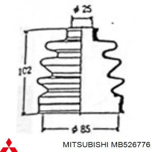 MB526907 Mitsubishi Fuelle palier delantero interior
