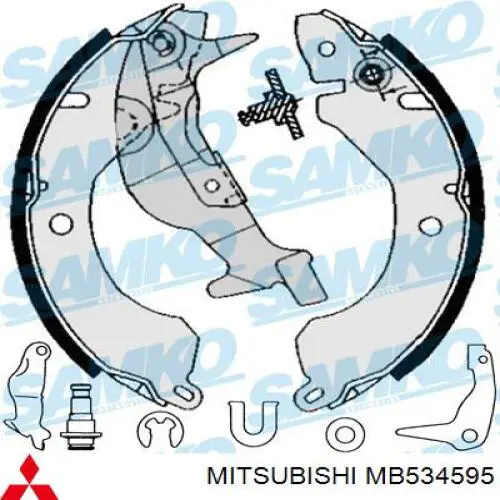 MB534595 Mitsubishi zapatas de frenos de tambor traseras