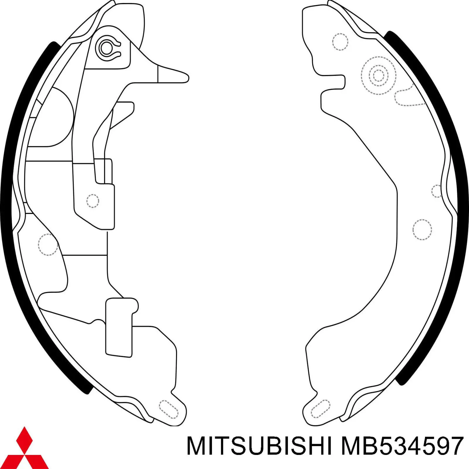 MB534597 Mitsubishi zapatas de frenos de tambor traseras