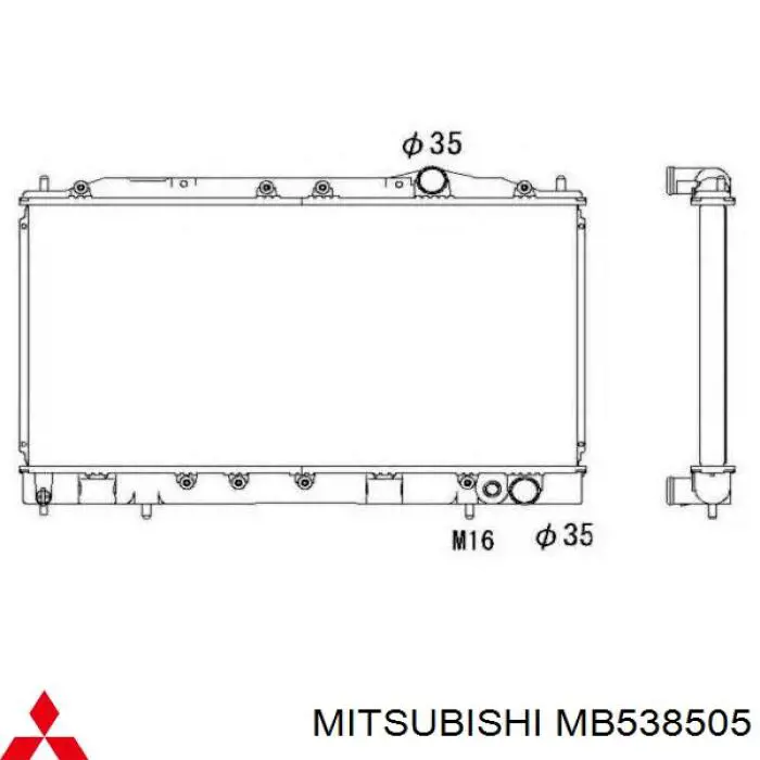 Comprar MB538505 Mitsubishi Radiador de auto