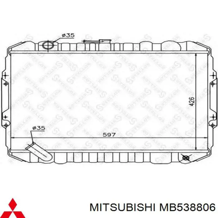 MB538806 Mitsubishi radiador