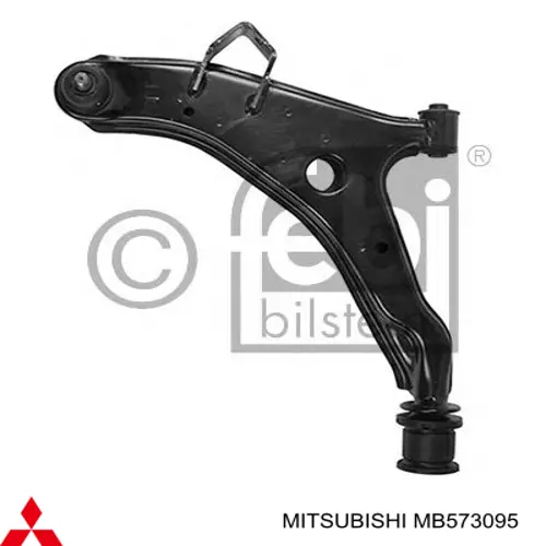 MB573095 Mitsubishi barra oscilante, suspensión de ruedas delantera, inferior izquierda