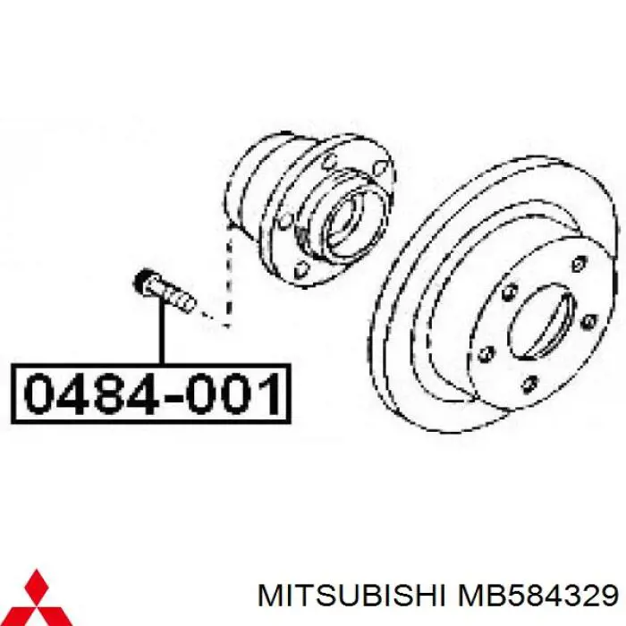 Comprar MB584329 Mitsubishi Espárrago de rueda trasero/delantero