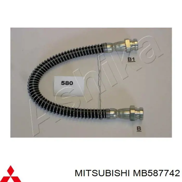 MB587742 Mitsubishi latiguillo de freno trasero