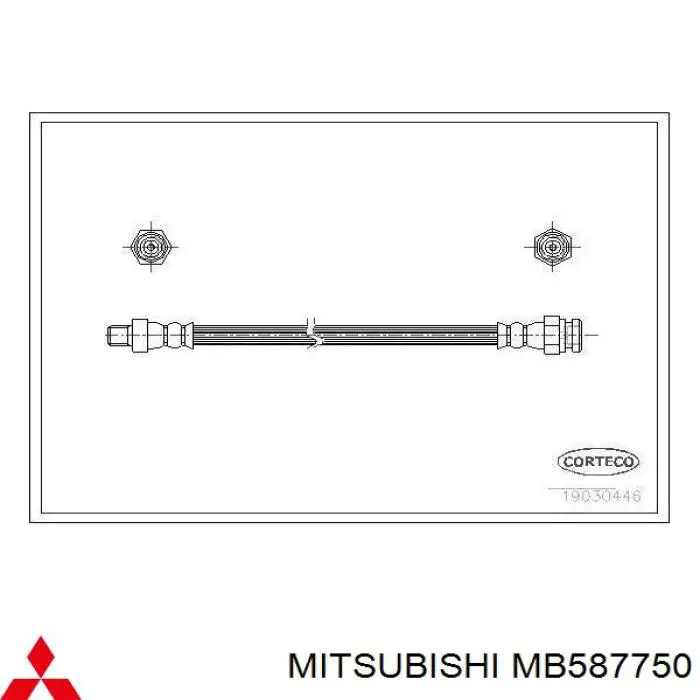 MB587750 Mitsubishi latiguillo de freno delantero