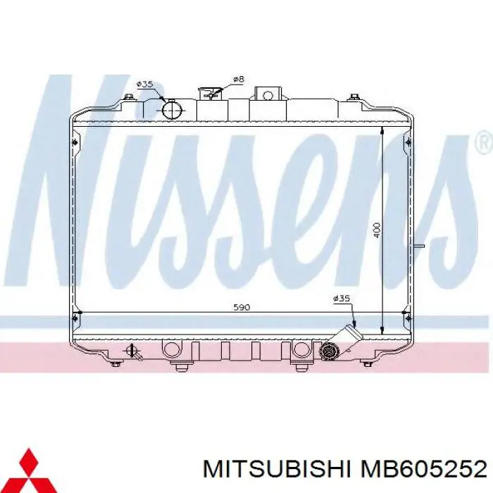 Água radiador Mitsubishi MB605252 precio, desde 111,04 EUR