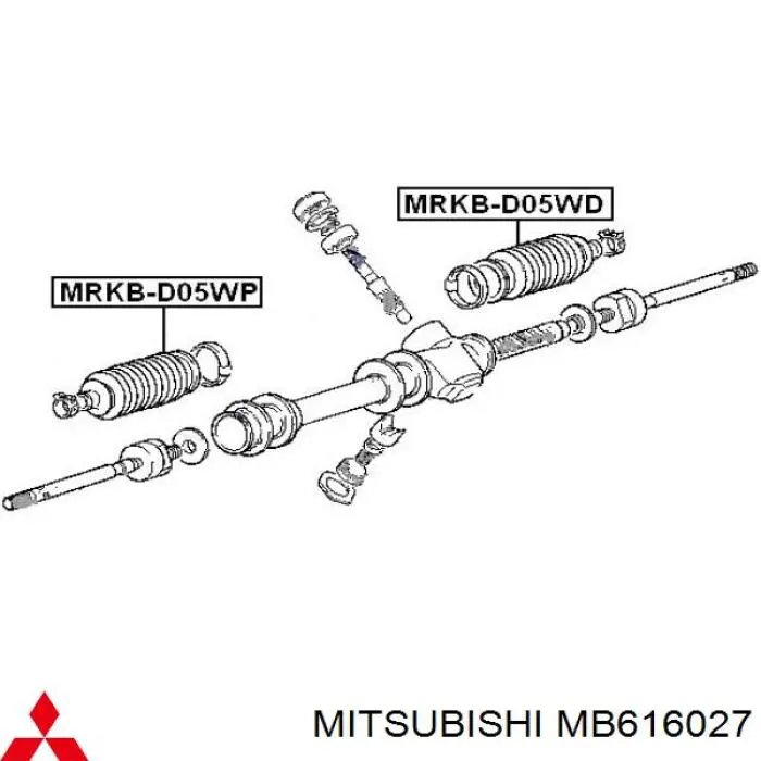 Guardapolvo de dirección derecho (cremallera) Mitsubishi MB616027 precio, desde 8,67 EUR