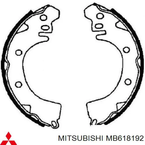 MB618192 Mitsubishi zapatas de frenos de tambor traseras