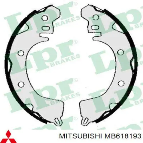 MB618193 Mitsubishi zapatas de frenos de tambor traseras