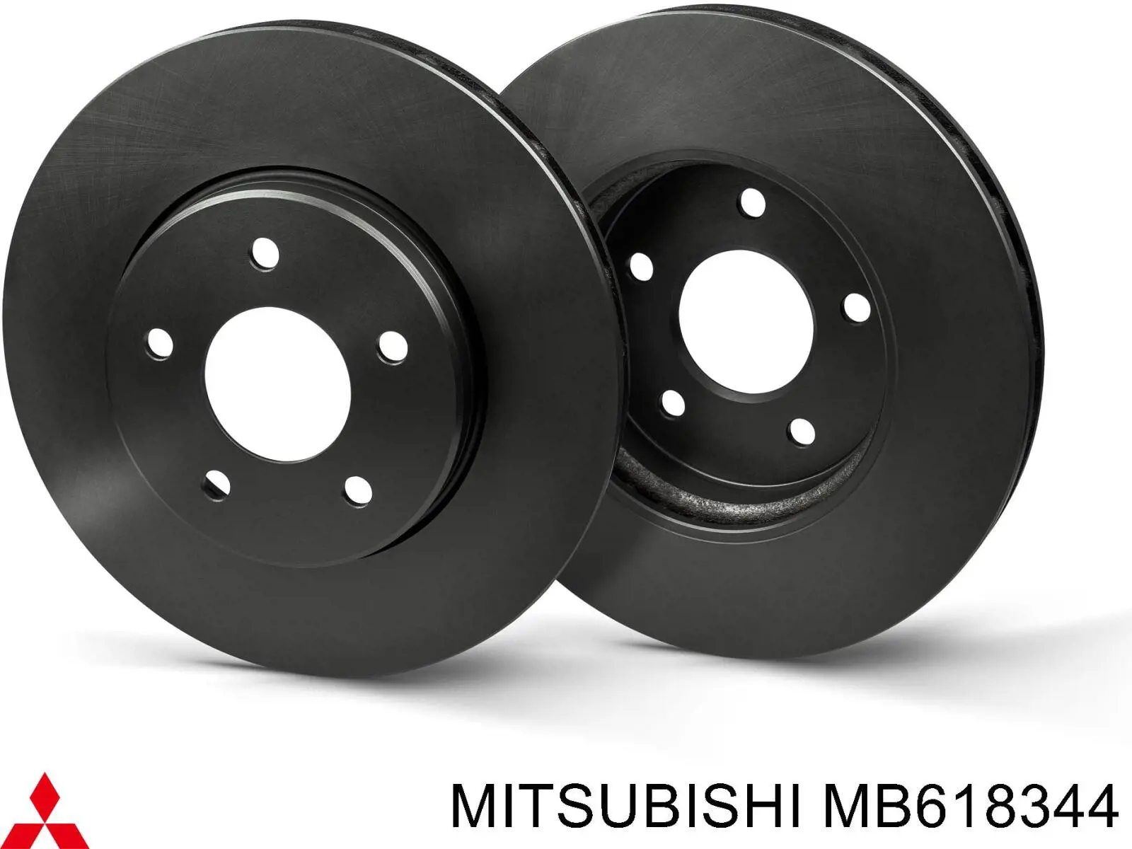 MB 618 344 Mitsubishi disco de freno delantero