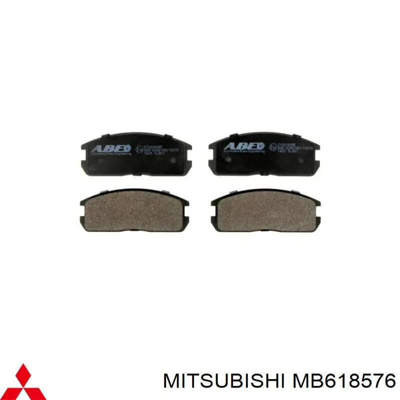 MB618576 Mitsubishi pastillas de freno delanteras