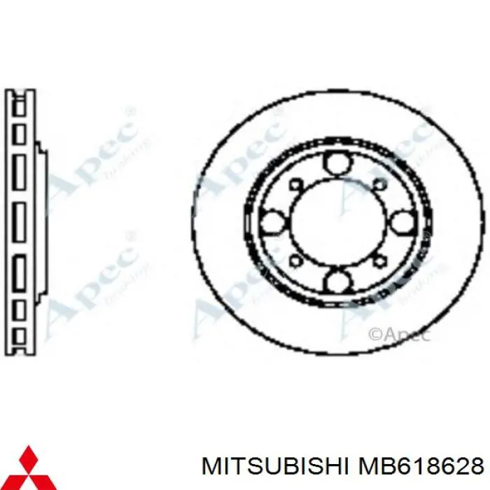 Comprar MB618628 Mitsubishi Freno de disco delantero