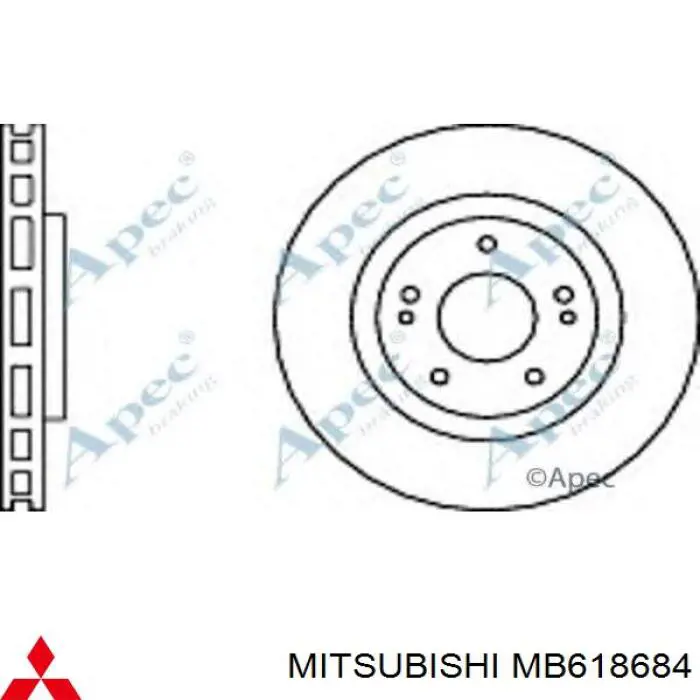 MB618684 Mitsubishi freno de disco delantero