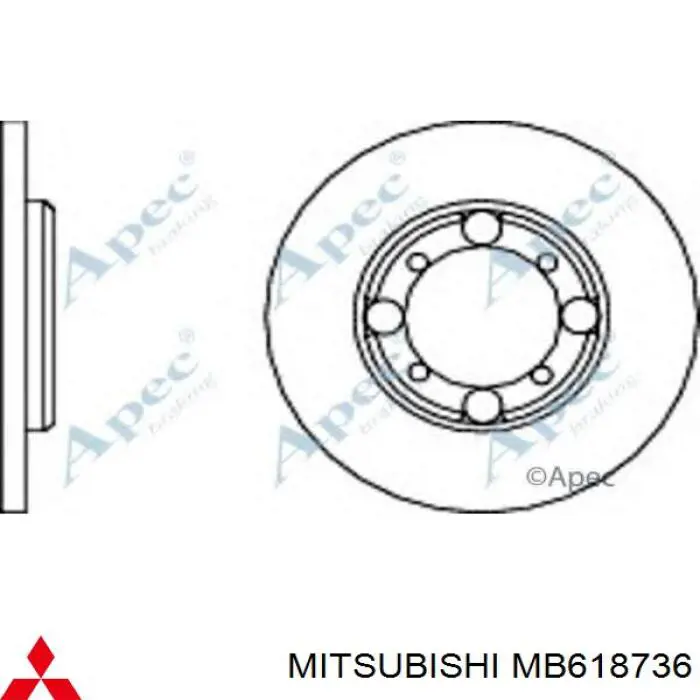 MB618737 Mitsubishi disco de freno delantero