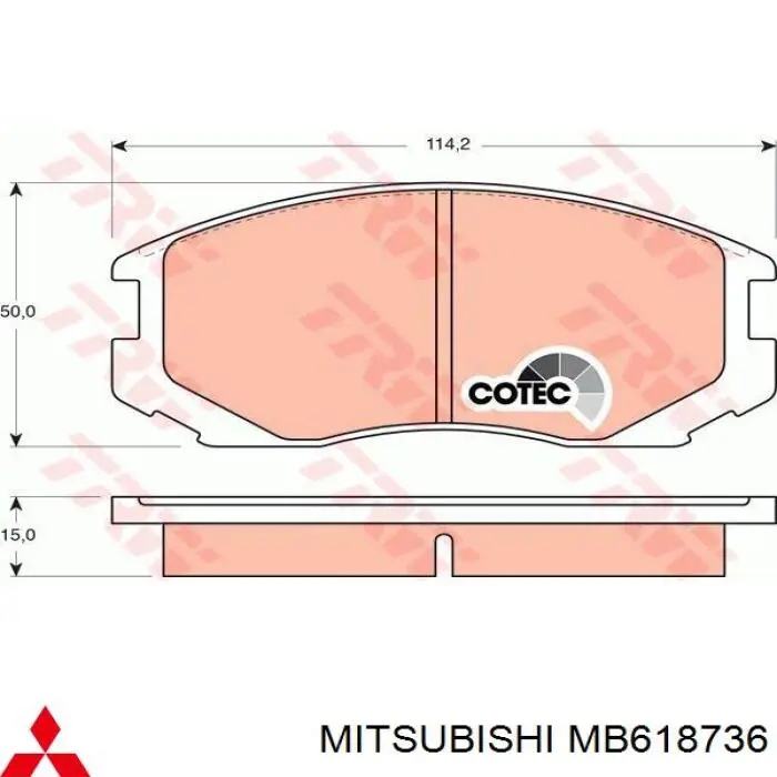 Disco de freno MB618737 Mitsubishi