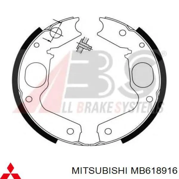 MB618916 Mitsubishi zapatas de freno de mano
