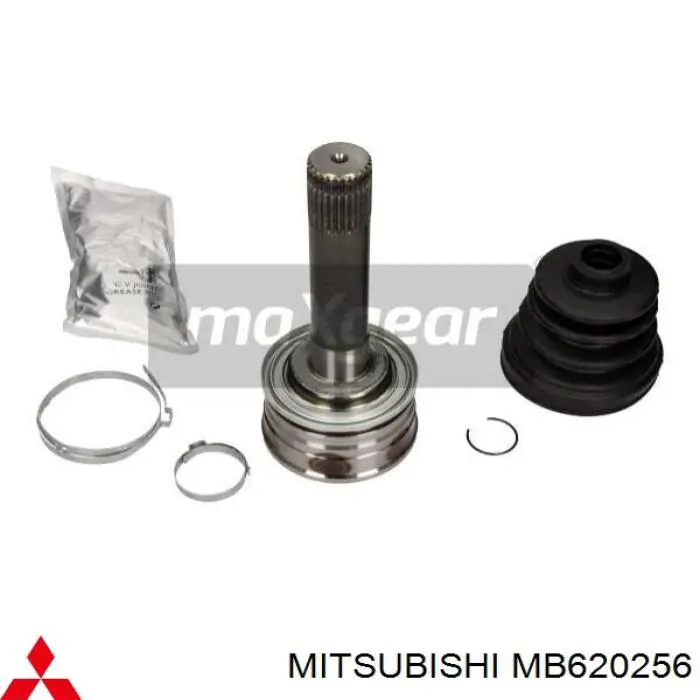 MB620256 Mitsubishi árbol de transmisión delantero derecho