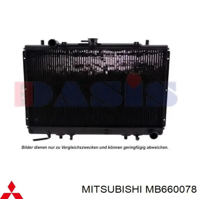 Água radiador Mitsubishi MB660078 precio, desde 132,82 EUR