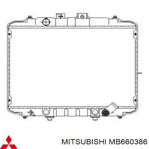 MB660386 Mitsubishi radiador