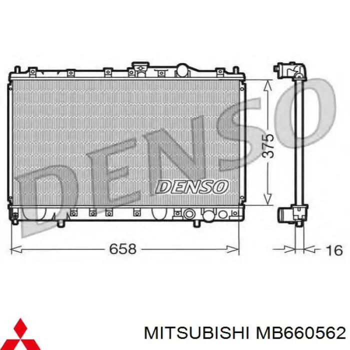MB660562 Mitsubishi radiador