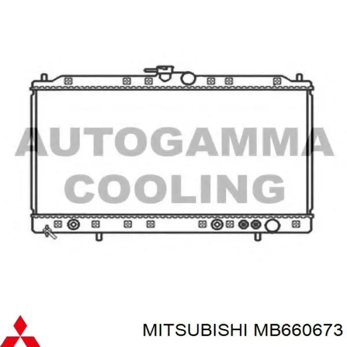 MB660673 Mitsubishi radiador refrigeración del motor