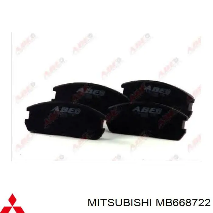MB668722 Mitsubishi pastillas de freno delanteras