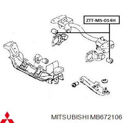 MB672106 Mitsubishi Buje trasero de la traviesa de montaje del diferencial delantero
