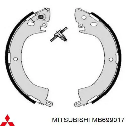 MB699017 Mitsubishi zapatas de frenos de tambor traseras