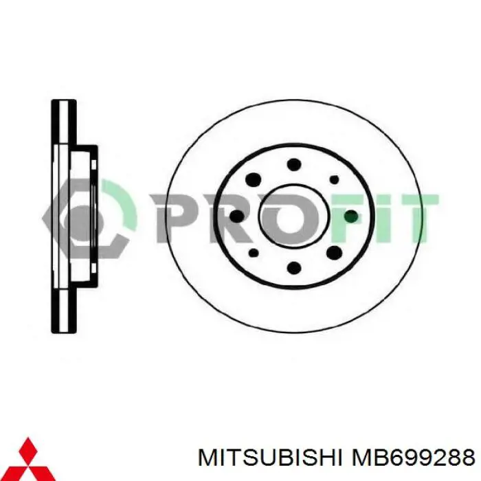 MB699288 Mitsubishi disco de freno trasero