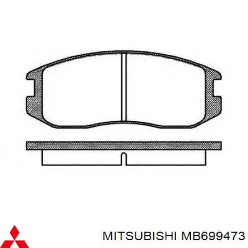 MB699473 Mitsubishi pastillas de freno delanteras