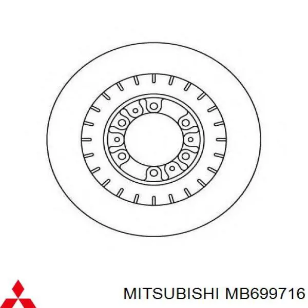 Disco de freno MB699716 Mitsubishi