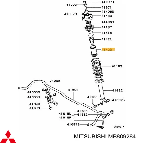 Guardapolvo del amortiguador trasero Mitsubishi MB809284 precio, desde 8,44 EUR