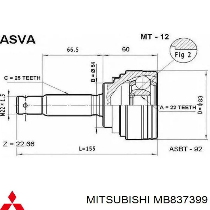 MB837399 Mitsubishi