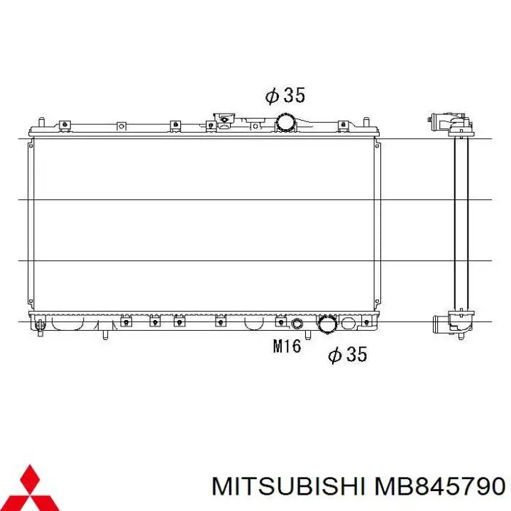 MB845790 Mitsubishi radiador