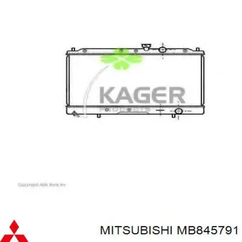 MB845791 Mitsubishi radiador refrigeración del motor