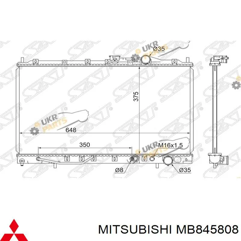 MB845808 Mitsubishi radiador