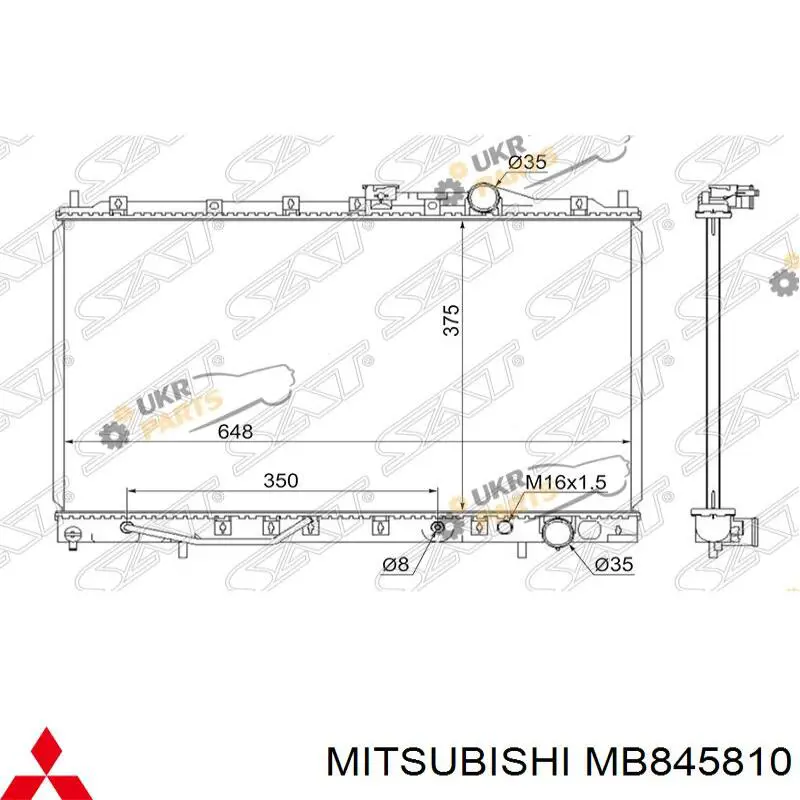 MB845810 Mitsubishi radiador