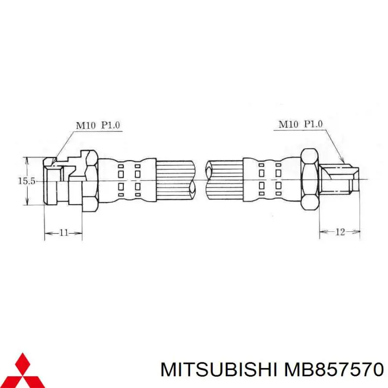MB857570 Mitsubishi latiguillo de freno trasero