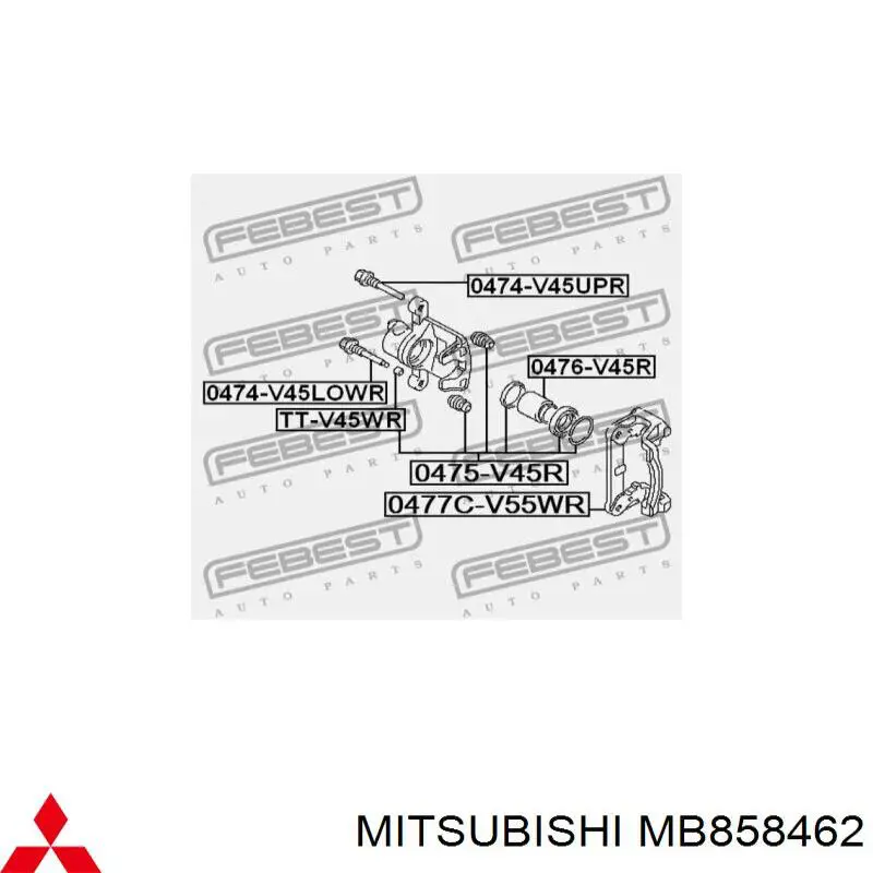 Comprar MB858462 Mitsubishi Émbolo de la pinza de freno trasera