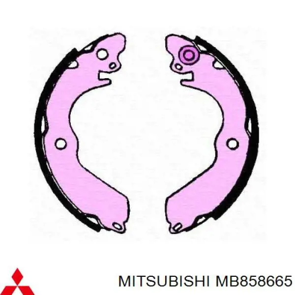 MB858665 Mitsubishi zapatas de frenos de tambor traseras