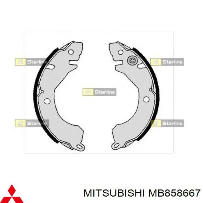 MB858667 Mitsubishi zapatas de frenos de tambor traseras