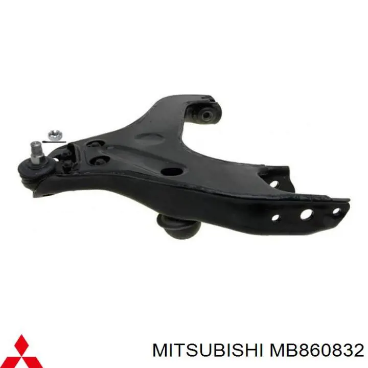 MB860832 Mitsubishi barra oscilante, suspensión de ruedas delantera, inferior derecha