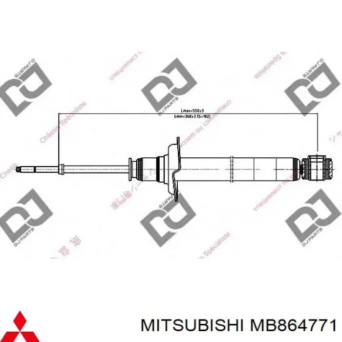 Amortiguador trasero Mitsubishi MB864771 precio, desde 46,99 EUR