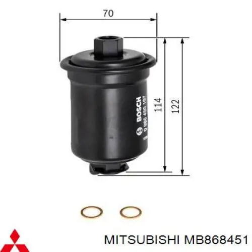 Filtro combustible Mitsubishi MB868451 precio, desde 12,18 EUR