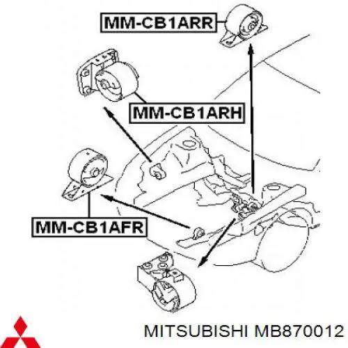 Soportes de motor trasero Mitsubishi MB870012 precio, desde 17,41 EUR