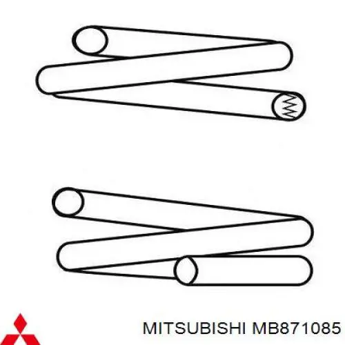 MB871085 Mitsubishi muelle de suspensión eje trasero