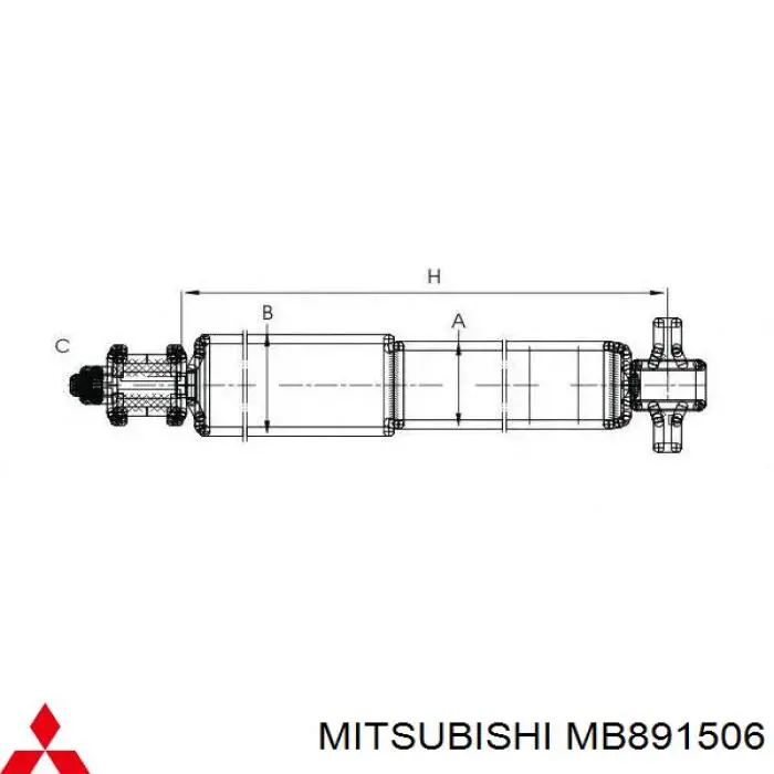 MB891506 Mitsubishi amortiguador delantero