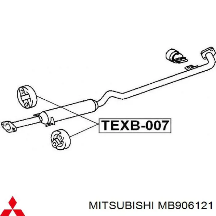 Soporte escape MR266292 Mitsubishi